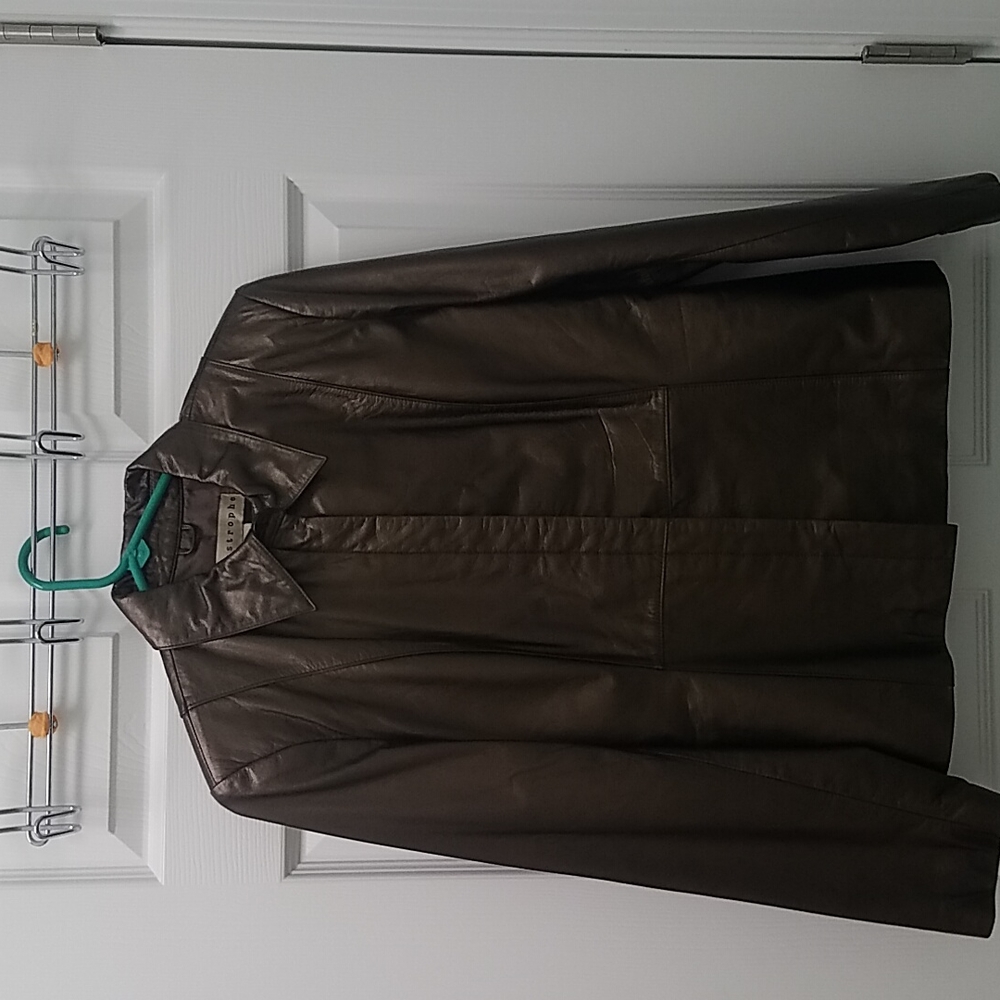 Women's Apostrophe Size 10 Bronze leather jacket
